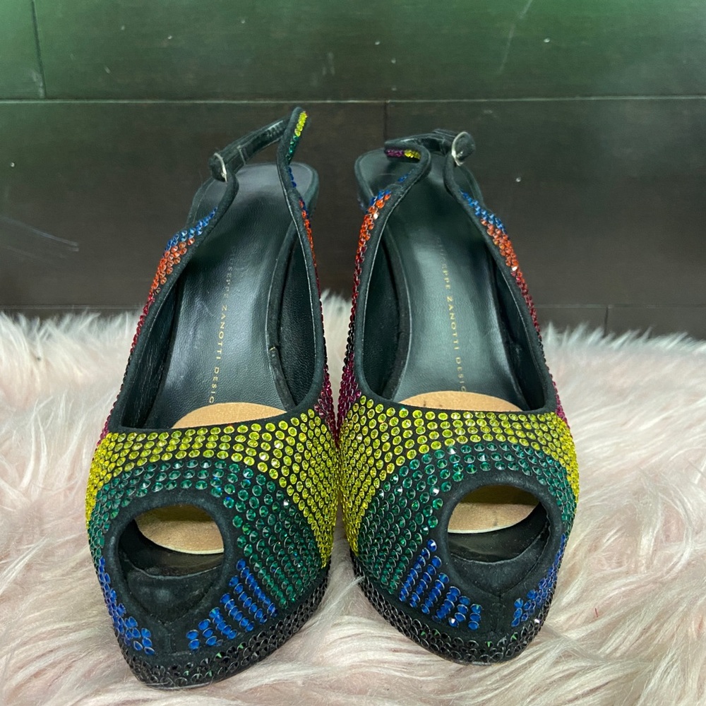 Giuseppe Zanotti Vero Cuoio Swarovski Women's high heel